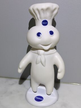 Vintage Pillsbury Doughboy Figurine - White with Blue Accents